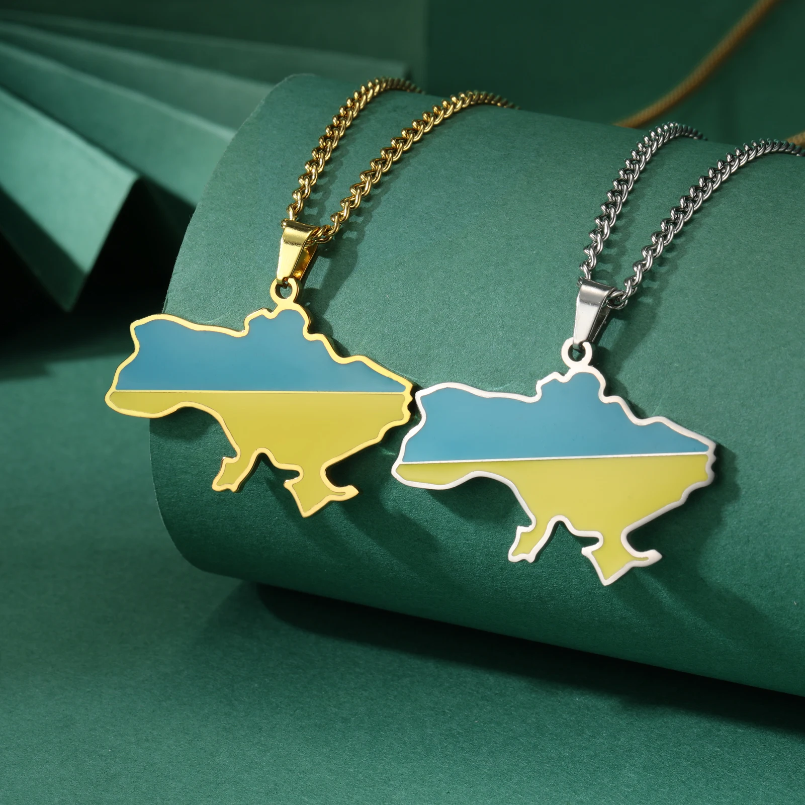 Amaxer Belarus Map Flag Colorful Oil Dripping Pendant Stainless Steel Necklace For Women Men Charm Fashion Jewelry Wholesale