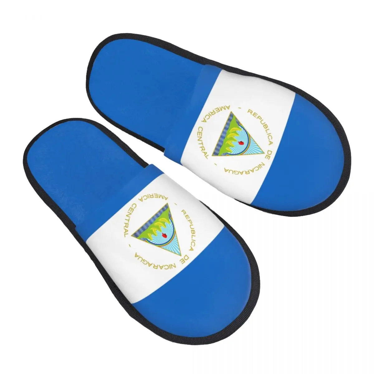 

Домашние тапочки с наклейками на флаг Никарагуа на заказ, женские удобные тапочки из пены с эффектом памяти, горные патриотические тапочки без шнуровки для спа