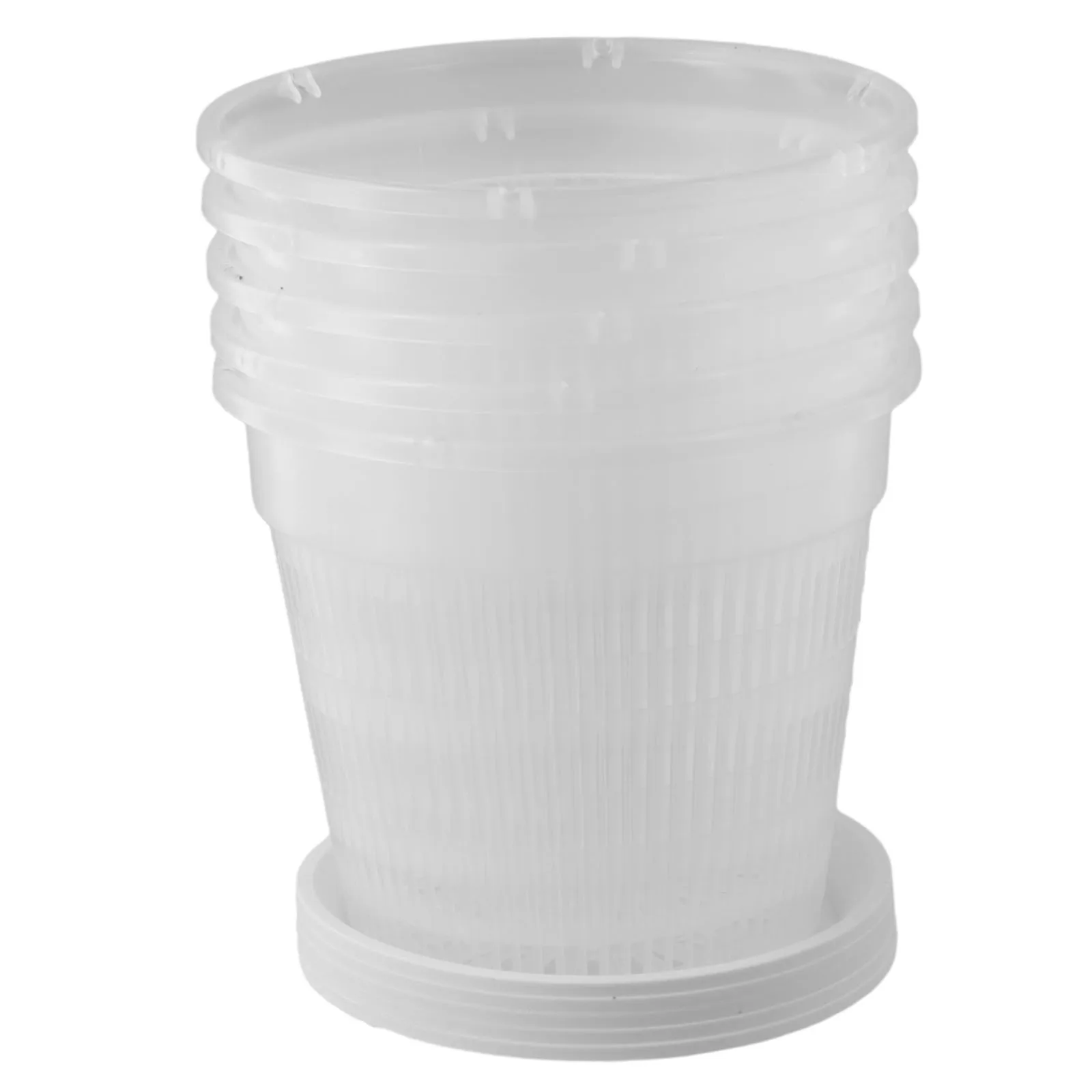 Catch Excess Water Plastic Drainage Holes Matching Saucer Specifications Clear Plastic Pots Guides Root Growth