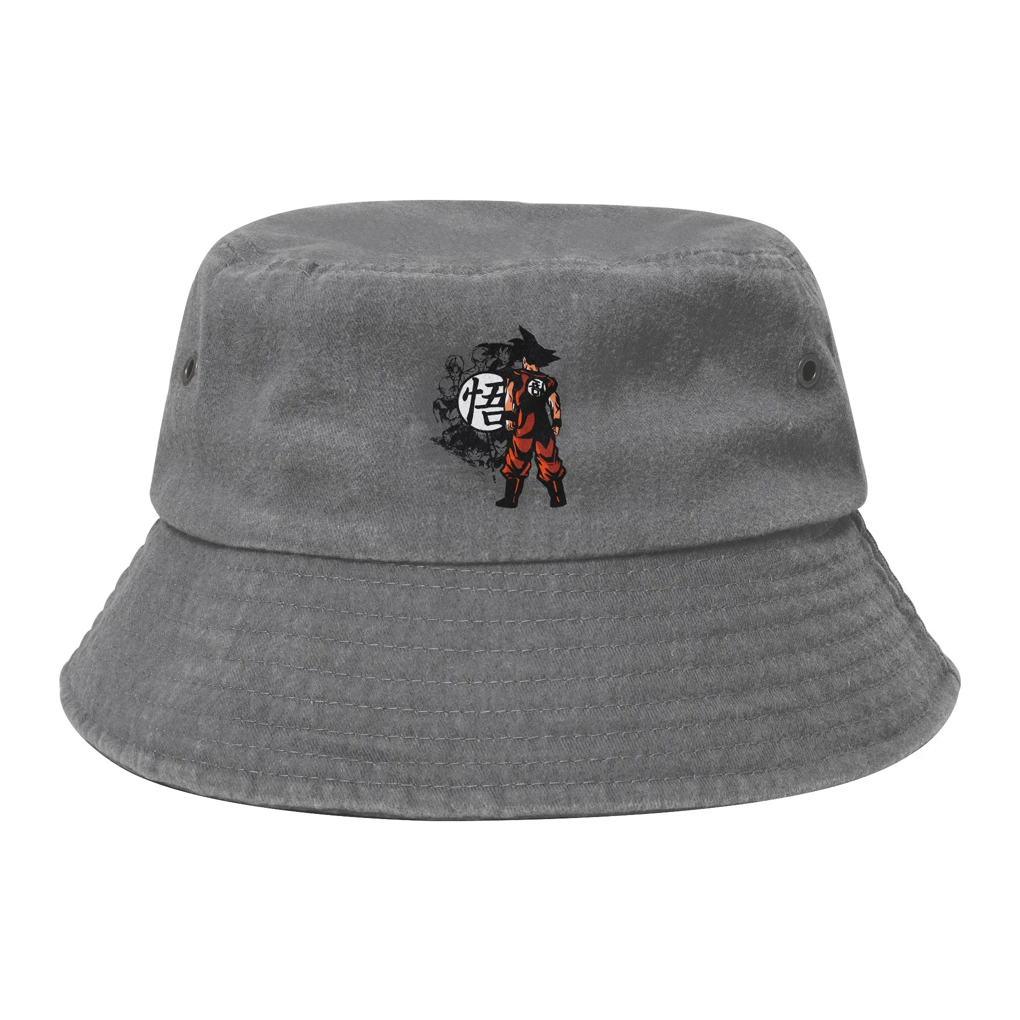 Together they Fight Goku Dragon Ball Z Bucket Hat for Women Men Summer Distressed Washed Field Hat for Outdoor Fisherman Caps