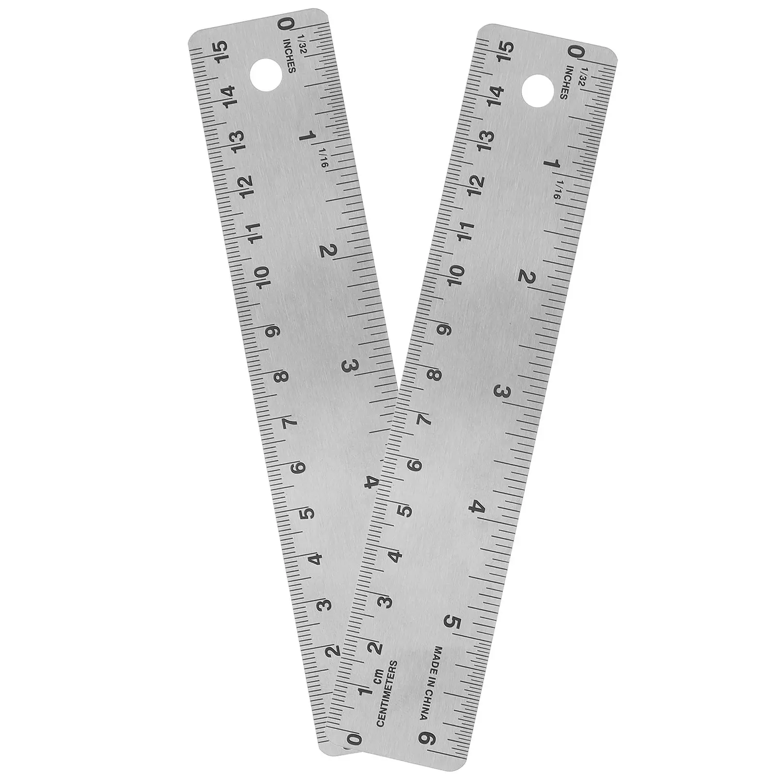 2 Pcs Cork Ruler Pattern Straight Edge Drafting Tools Engineering Scale Backed Steel for Mechanics Small Rulers Backrest Office