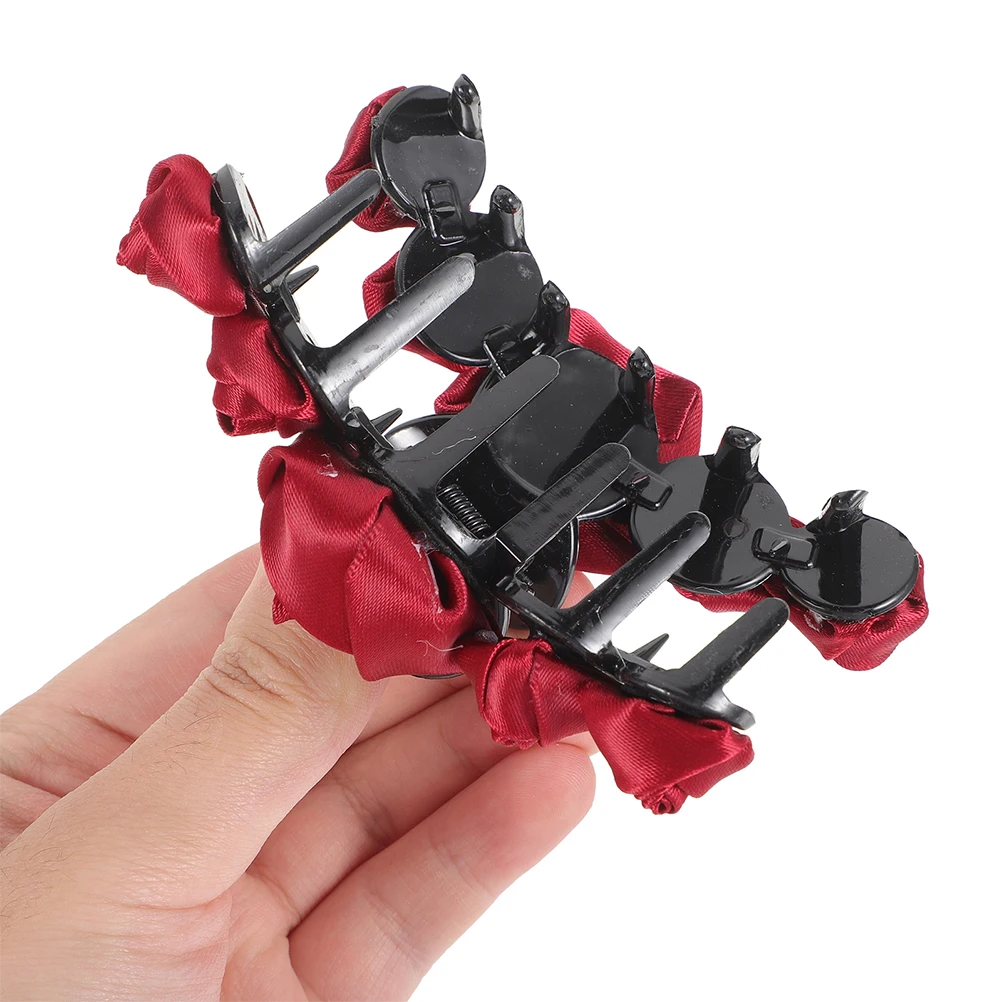 

2Pcs Fancy Floral Hair Claw Clips for Women Stylish Red Rose Design Secure Jaw Clip for Updos Everyday Wear Special Events