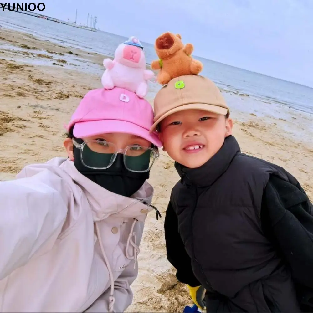 

Fashion Breathable Capybara Baseball Cap Adjustable Cotton Children Peaked Cap Soft All-Match Kids Sunscreen Hat Boys