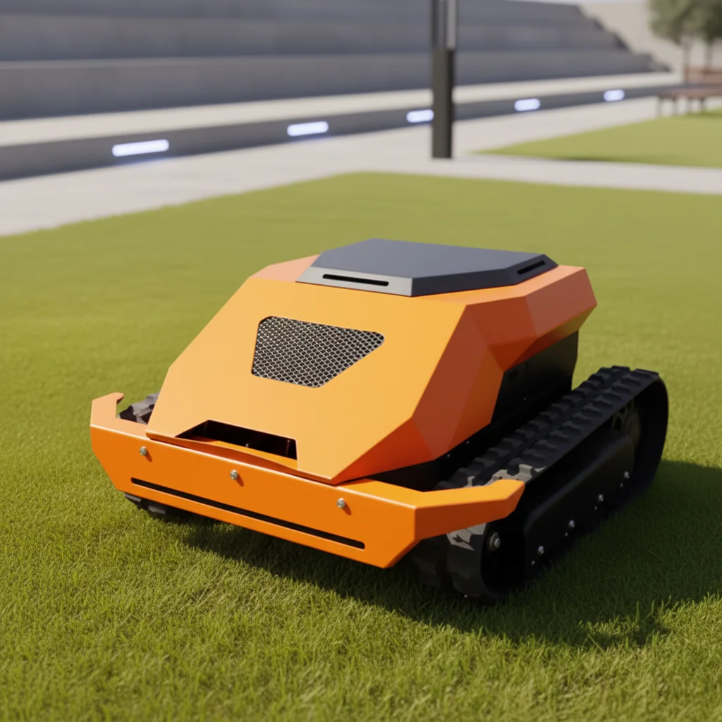 

Customize Multi Terrain Crawler Remote Mower 90cm Grass Cutting Machine