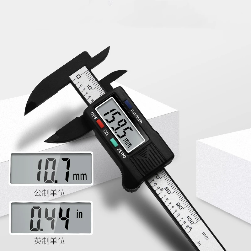 Electronic digital display vernier calipers 0-100 on 1 down 2 keys jewellery inside and outside diameter measurement tools