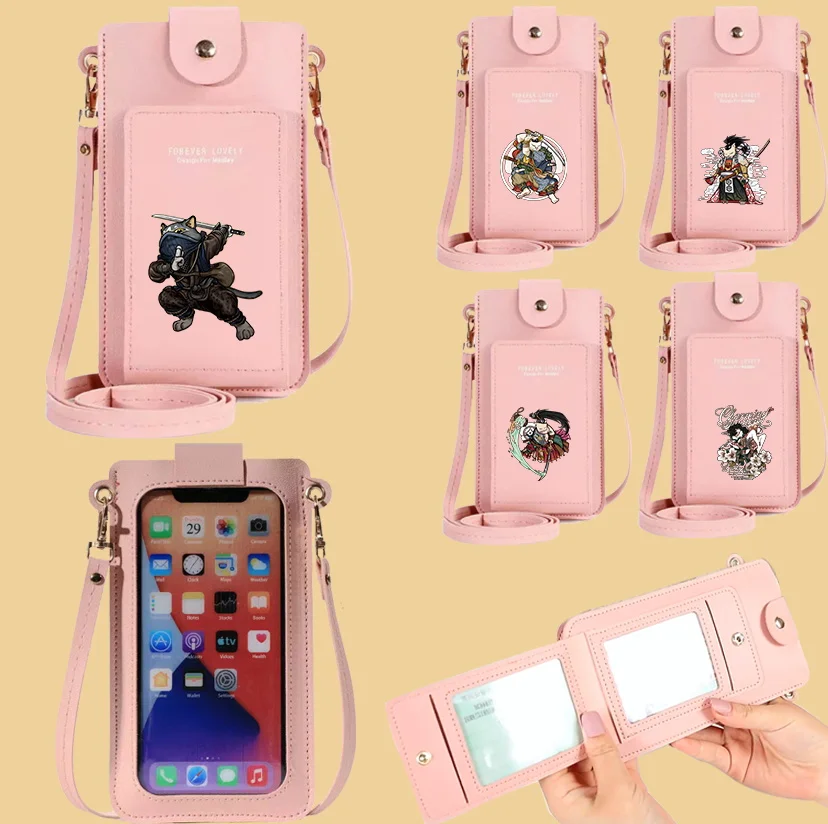 

Phone Bag Samurai Printing Series Prevent Falling Pack Personality Multifunctional Mobile Phone Package Portable for Outdoor Use