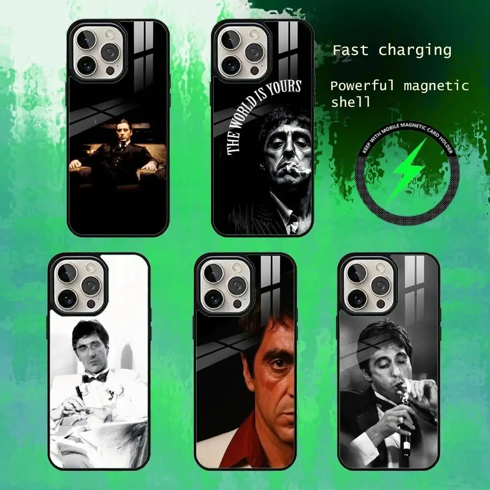 

M-Michael Movie G-Godfather Corleone Phone Case For iPhone17,16,15,14,13 Plus,Pro Max Magnetic For Magsafe Wireless Charging