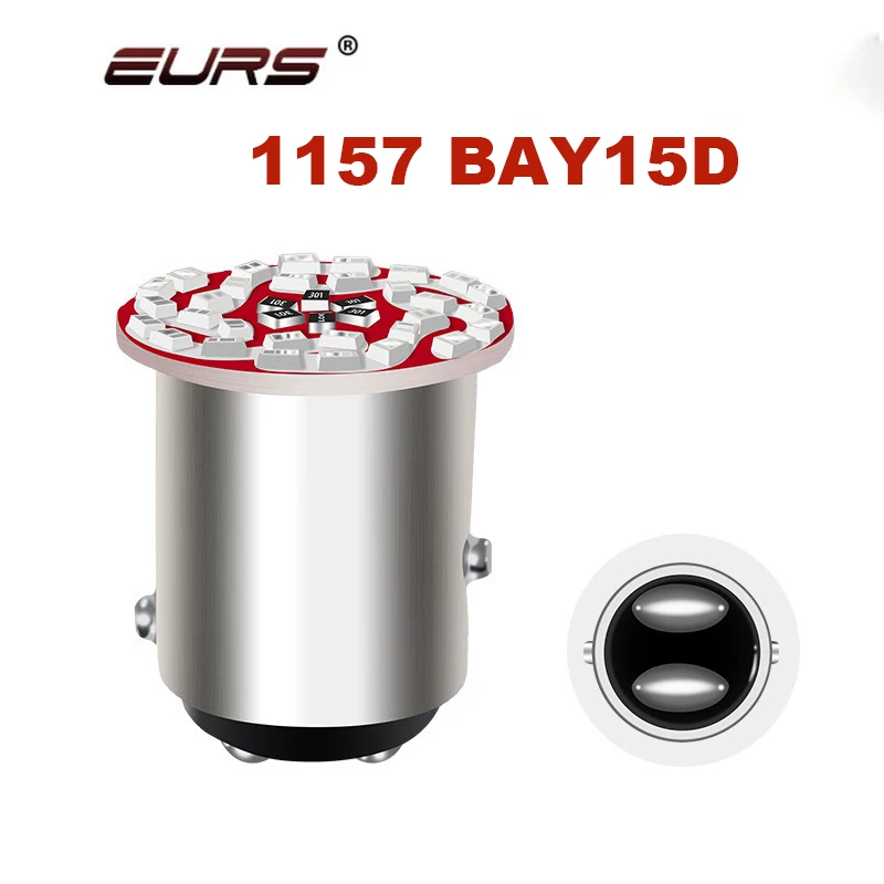 10/2PCS 1157 BAY15D P21/5W LED Bulb Car Tail Brake Lamp Auto Turn Signal Reversing Lamp Daytime Running Light RGB Flash 12V 24V