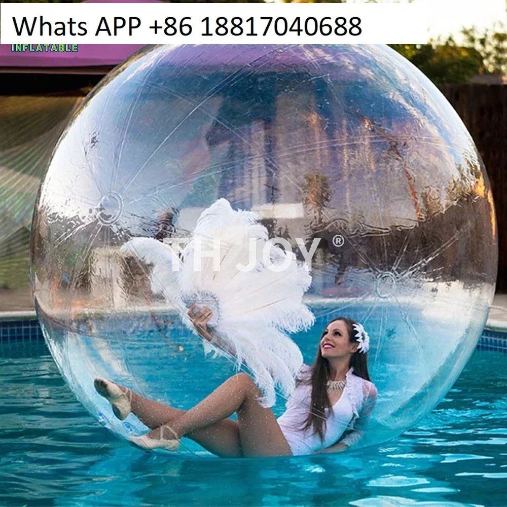 Giant 1.5m 2m. 2.5m Dia Inflatable Water Walking Ball Sphere Dance Clear Transparent Globe Water Inflatable Toys