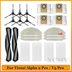 Viomi Alpha için 2 Pro / V5 Pro / V-RVCLM27B / V-RVCLM40B süpürge ana yan fırça filtre paspas parçaları yedek aksesuarlar