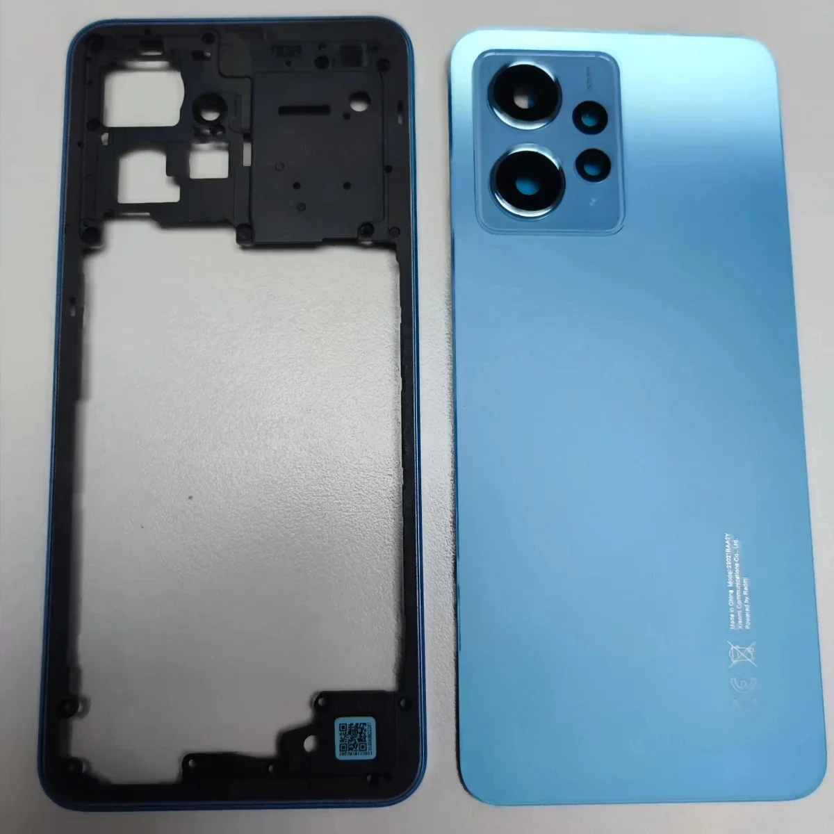 

Full Housing For Redmi Note 12 4G Back backshell Cover Rear Case +Middle Frame +Volume Button +Camera Lens