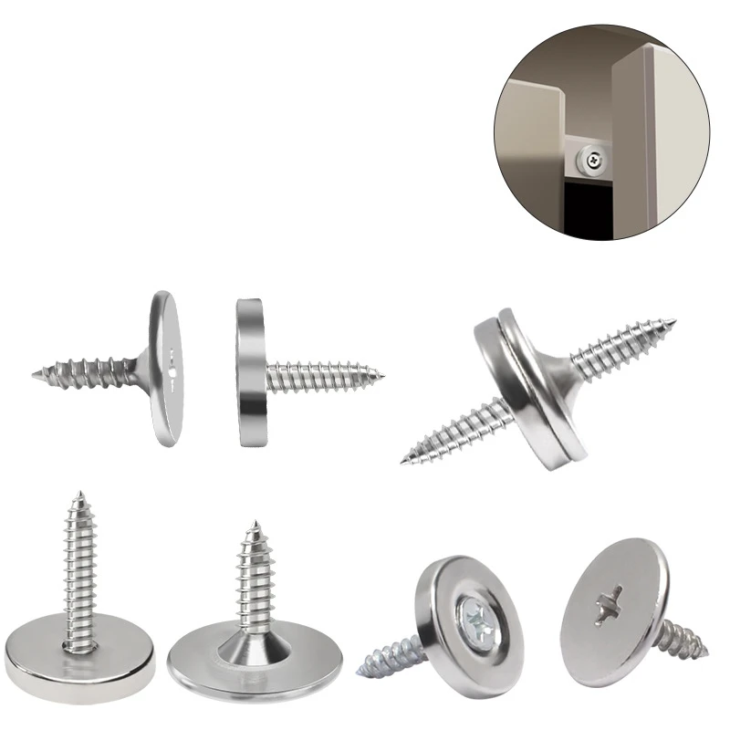 Cabinet Door Magnet Catches Round Metal Magnetic for Wardrobe Hidden Closing Magnetic Door Catch Closer for Furniture Hardware