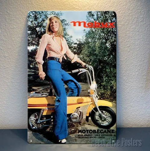 Mobyx motobecane Motorcycle Metal Poster - Collectable Sign Size: