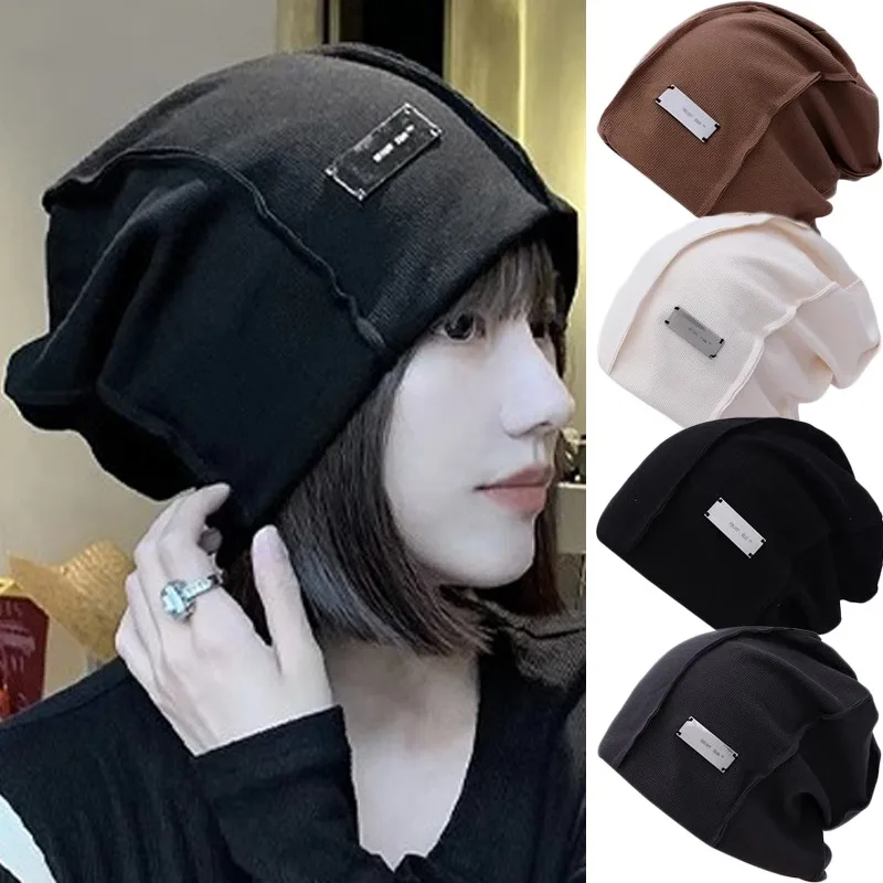 Street Knitted Beanie Hat for Women Winter Men Skullies Beanies Warm Casual Slouchy Patchwork Beanie Cap Baggy Cap Gorros Bonnet