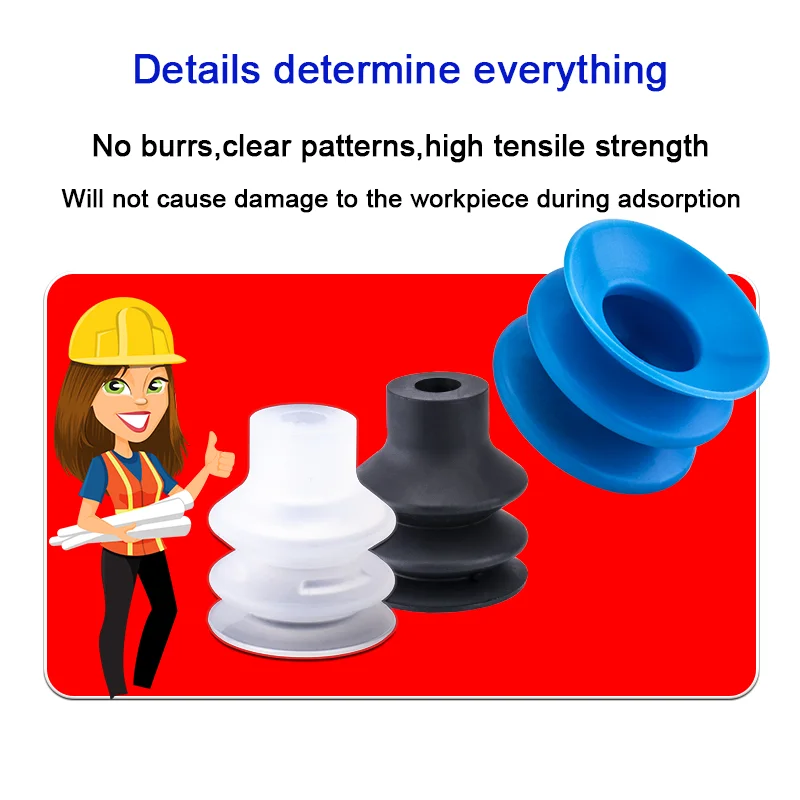 5pcs/pack FG Series Vacuum Suction Cups Corrugated Robot Vacuum Suction Cup FG-3/7/9/12/14/18/20/25/32/42/52/62/88