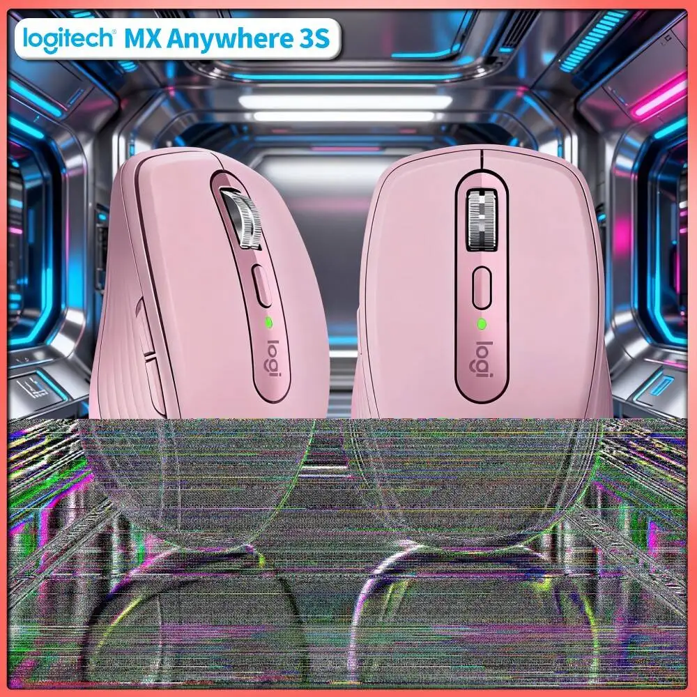 Travel MX Anywhere 3S Mouse - 8000 DPI, Hyper-Scroll, USB-C Quick Charge, Compact for Stationery Tour Backpack Laptop Bag Pouch
