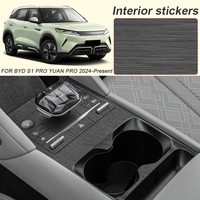 Car Interior Sticker For BYD S1 PRO YUAN PRO 2024-2025 Lifting Window Panel Decal Gear Inner Door Protective Film Auto Accessory