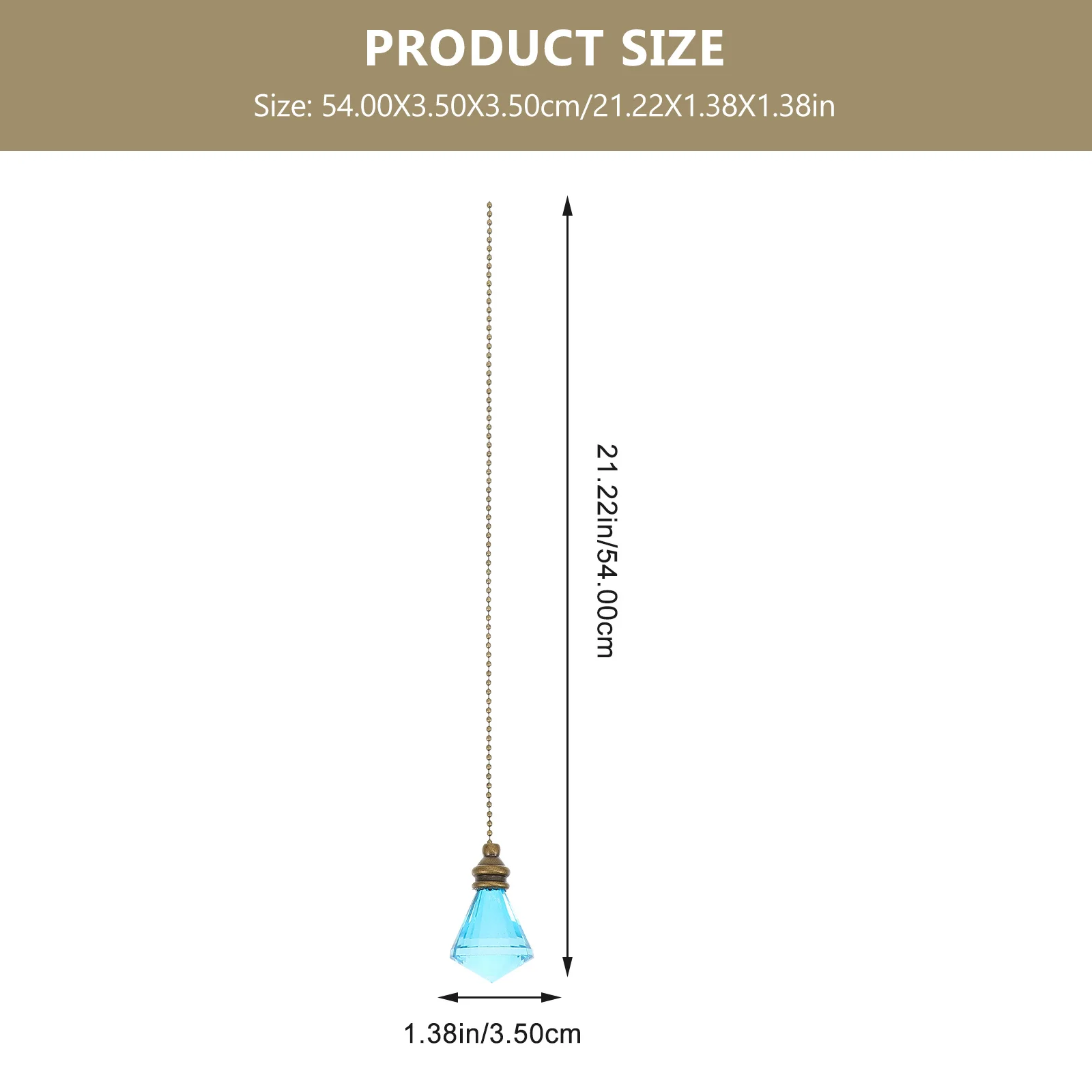 

Ceiling Fan Pull Chain Extender Copper Material Glass Charm Light Pull Chain Pendant for Ceiling Lights Pendant Lamps