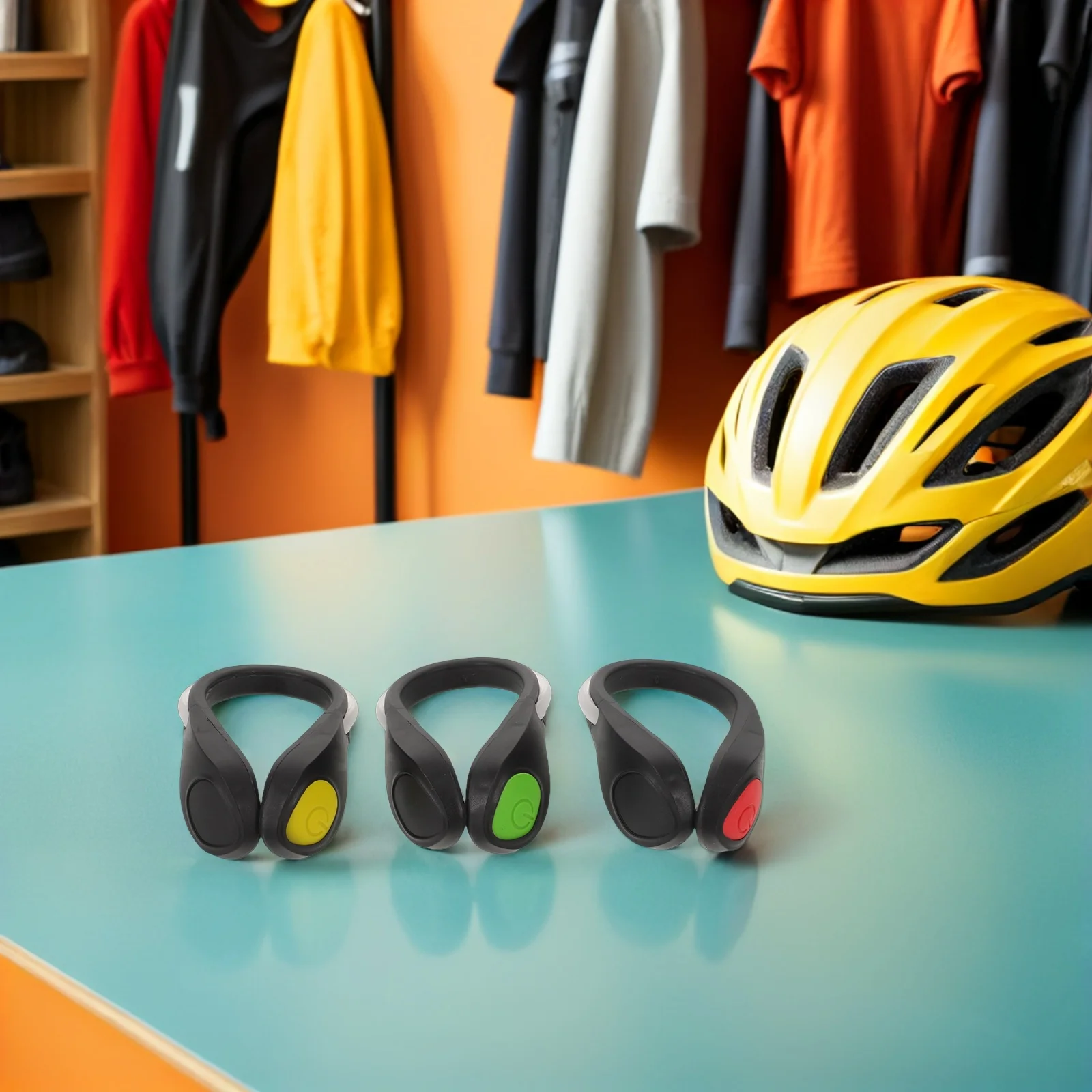 6 قطعة مقاطع الأحذية المضيئة ضوء متعدد الألوان Led فلاش مشبك الحذاء سلامة تشغيل كليب أضواء ليلة تشغيل عاكس والعتاد #1