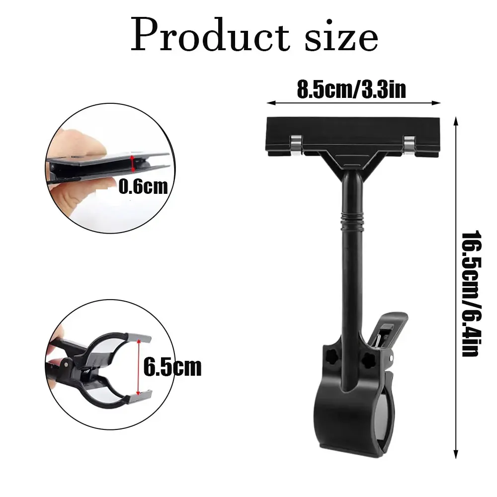 10pcs Adjustable Clip-on Sign Holder, Double-Head Rotating Display, Suitable for Supermarket Commodity Price Display.