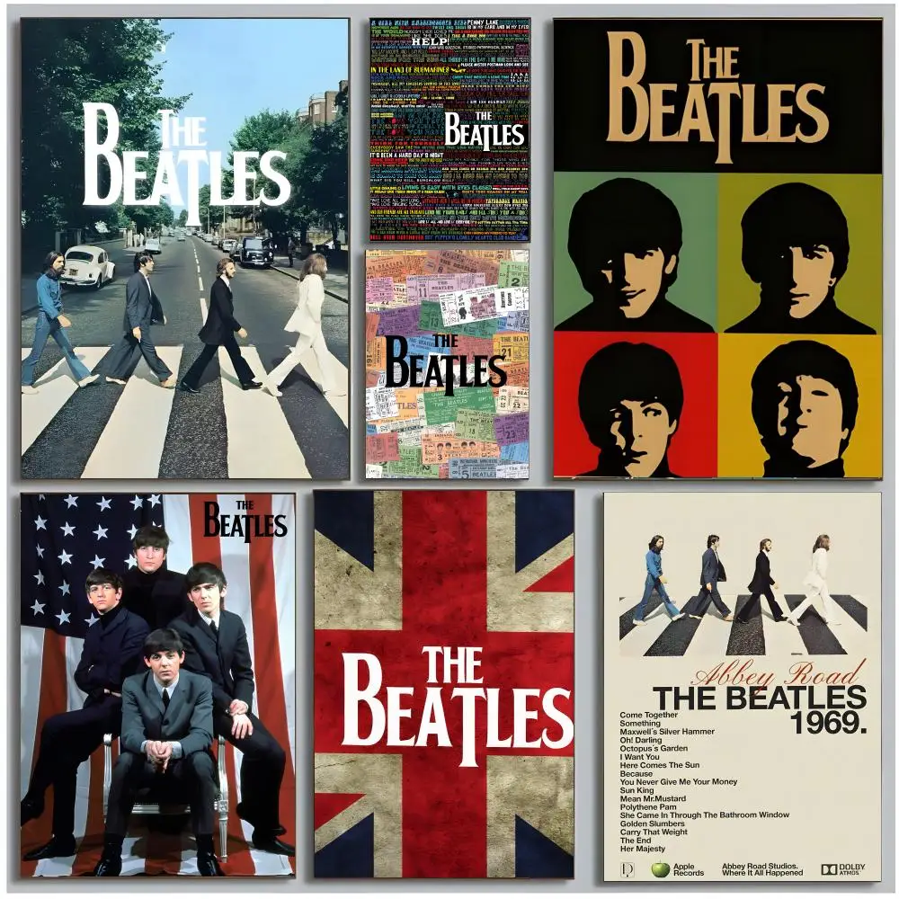 classic rock band art T-The Beatles Poster Modern Wall Art Bedroom Living Room Print Unframed