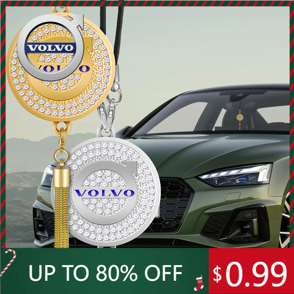 

Emblems 1pcs Car Pendant Decoration Rearview Mirror Hanging Ornament for Volvo V50 S80 XC60 V90 XC90 S60 C40 V40 S80 RDESIGN V90