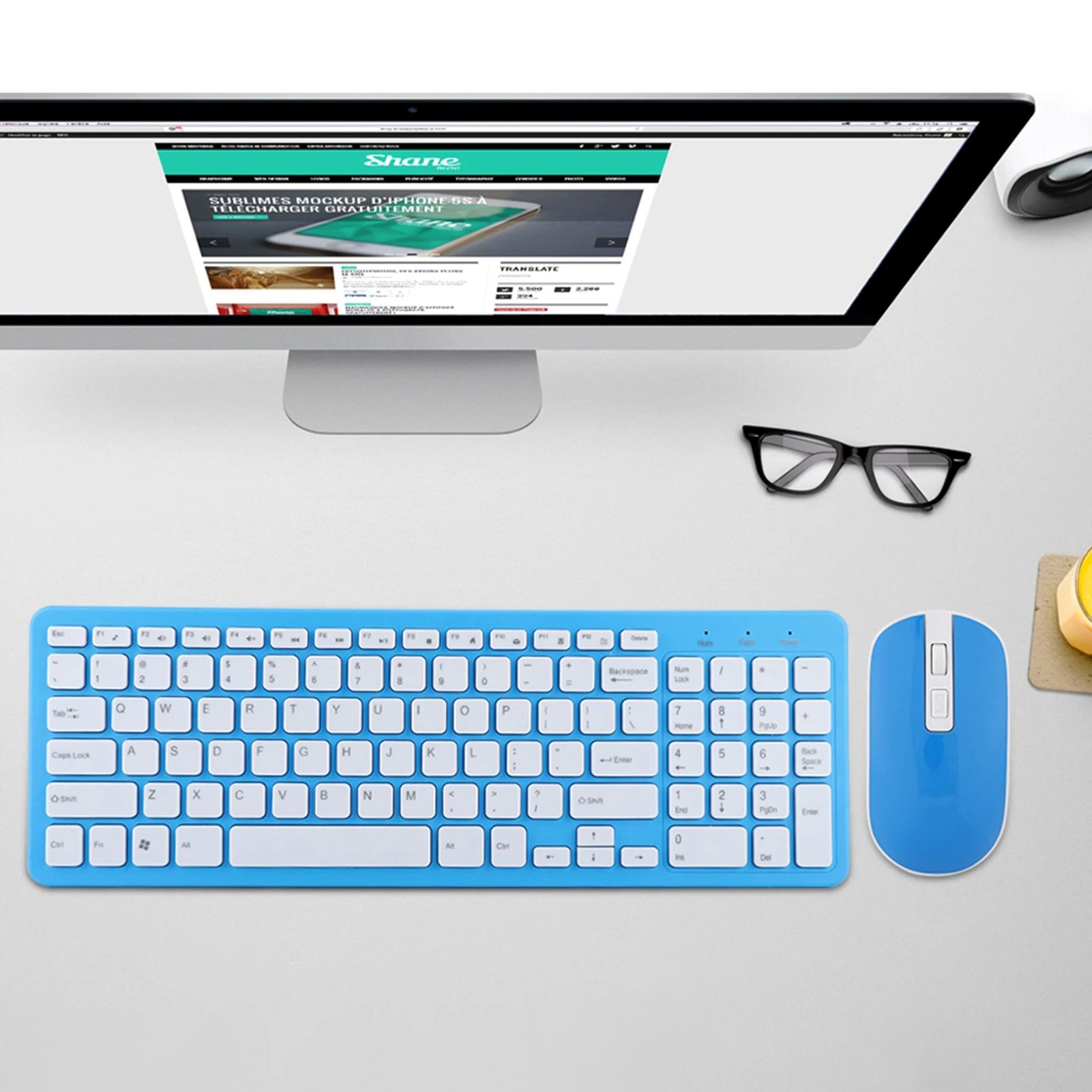 2.4G مجموعة ماوس لوحة المفاتيح اللاسلكية 108 مفاتيح لوحة المفاتيح اللاسلكية لوحة المفاتيح والماوس حساسية عالية لا تأخير #4