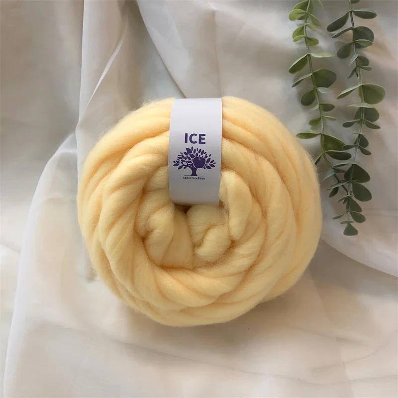 100g Knitting Yarn Extra Thick Chunky Icelandic Roving Wool Yarn Super Soft Arm Knit Crochet Threads DIY Sweater Scarf Hat