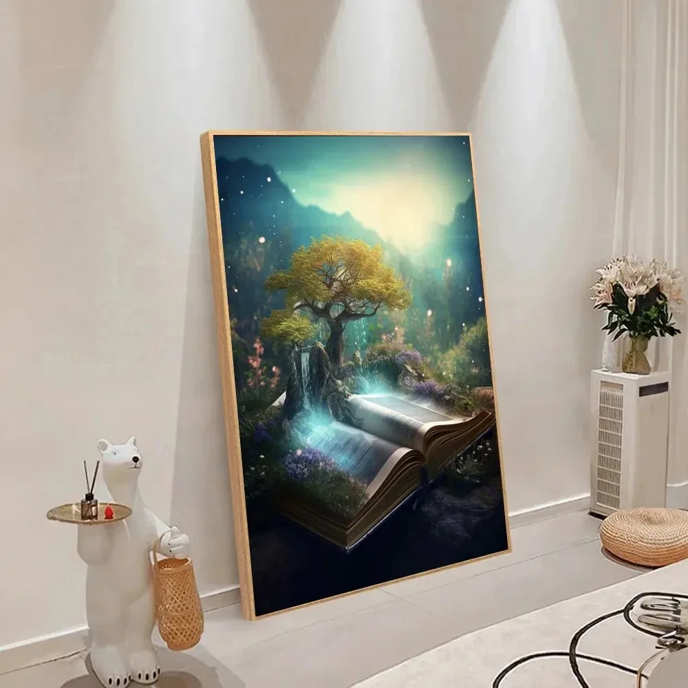 Fantastic World Landscape Poster Prints For Living Room Home Decor Magic Book Dreamland Fairyland Canvas Painting Wall Art Gift