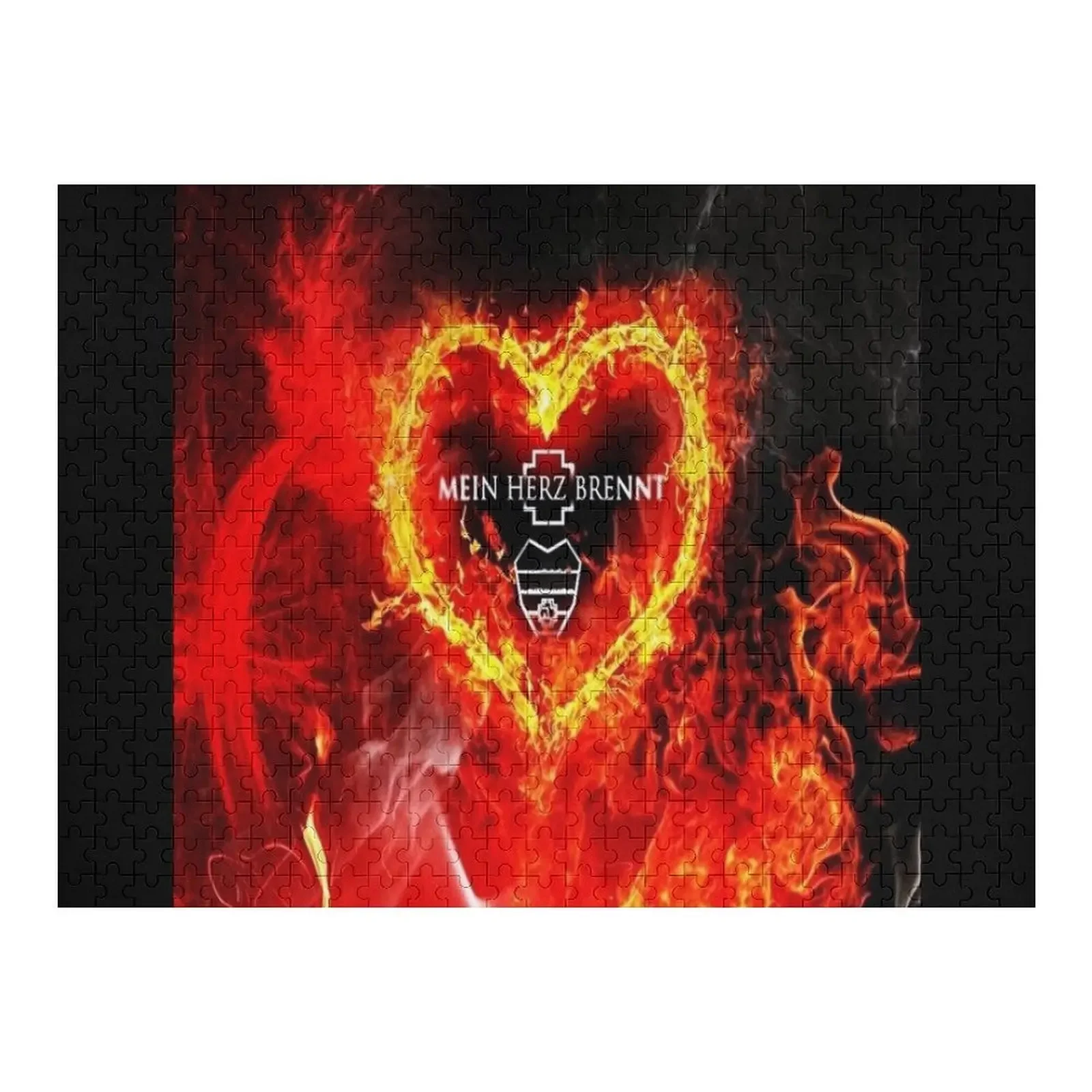 

Herz Brennt Design Jigsaw Puzzle Wooden Decor Paintings Personalized Wooden Name Wooden Compositions For Children Puzzle