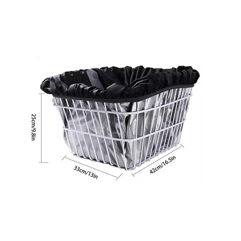 Rear Bike Basket Bicycle Bag Large Capacity Metal Wire Bicycle Basket Waterproof Rainproof Cover Bike Bag Bike Accessories