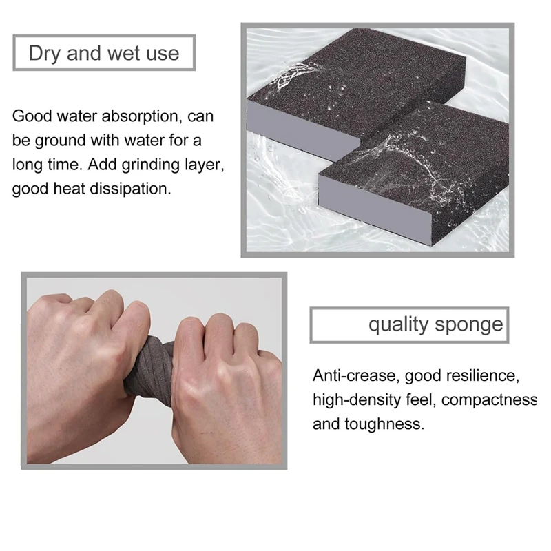 12Pcs Sanding Sponge 220 Grit Fine Sanding Blocks For Drywall Metal Wood Washable And Reusable-A22G