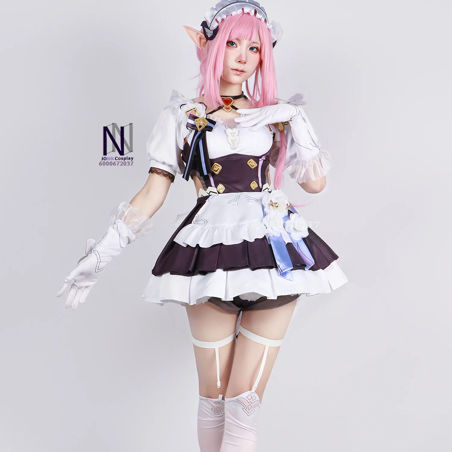 Women's Elysia Cosplay Costume - High Quality Full Set Honkai Impact 3 Fairy Ears  Sock Clips Role Playing Halloween Party Suit