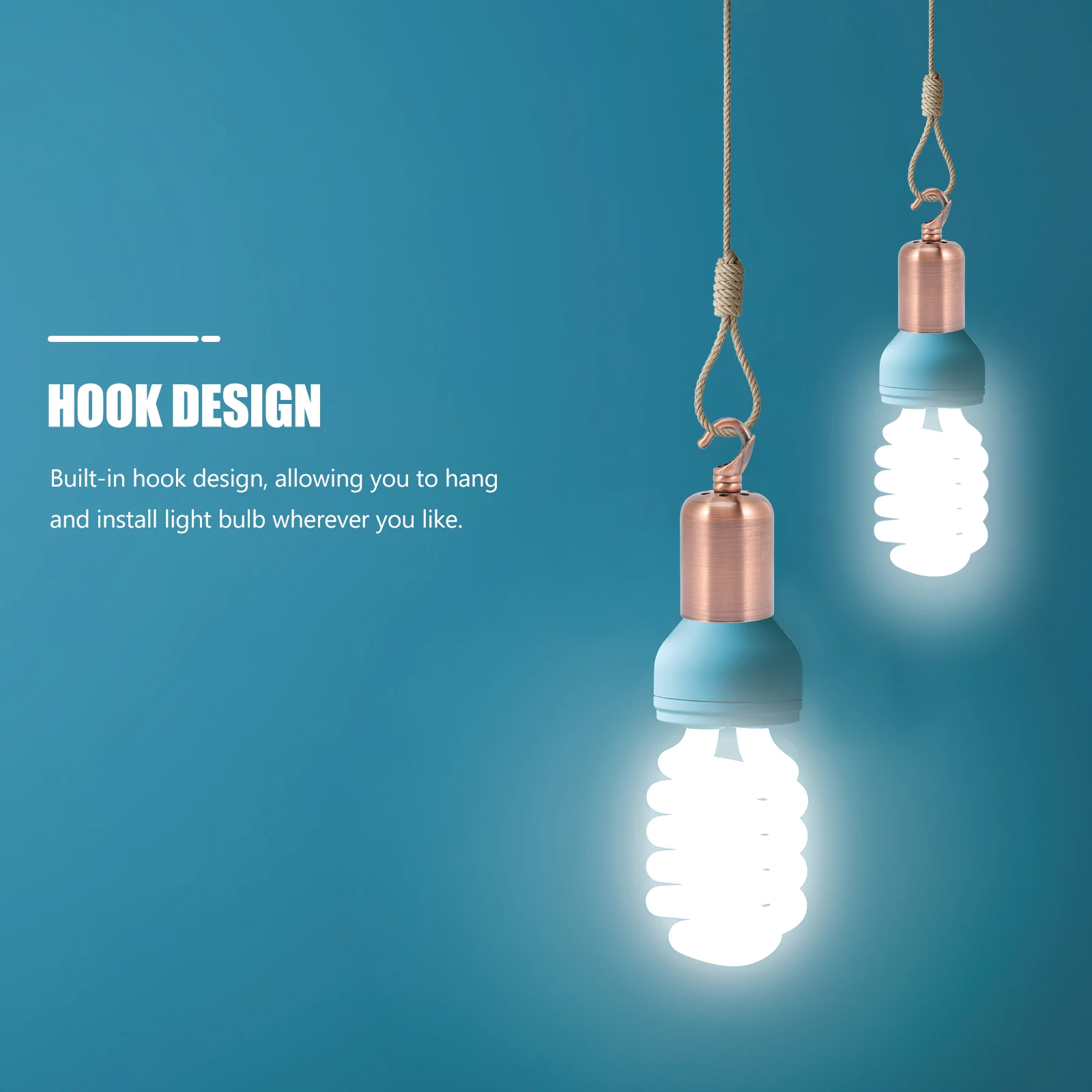 

2pcs E27 Socket With Hook Bulb Holder For Lamps Lamp Holder Replacement Sturdy Home Office Bedroom Decor Lamp Socket Light