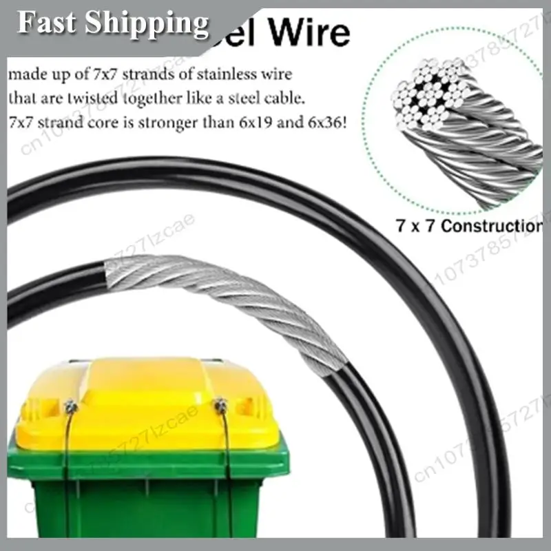 

-A99Z Straps Attach To Black Bear Proof Trash Can. Works Great For Bears, Raccoons, Opossums Lizards,Animal Trash Can Lid Lock