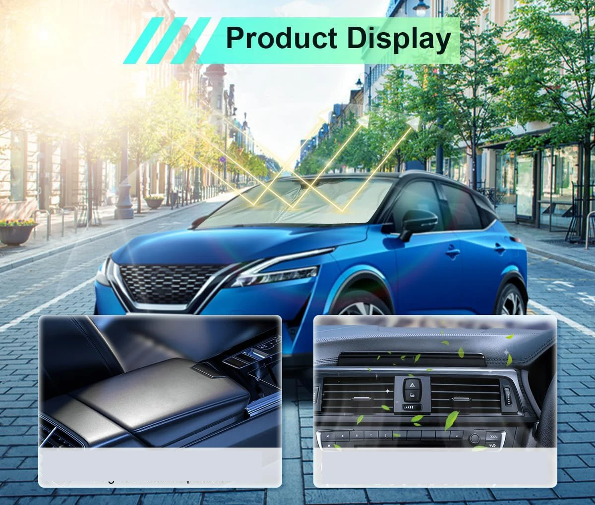 Picture 6: FOR Nissan Qashqai J12 /JUKE 2016-2023 2024 2025 Car Sun Shade Front Windscreen Parasol Car Windscreen Blocks