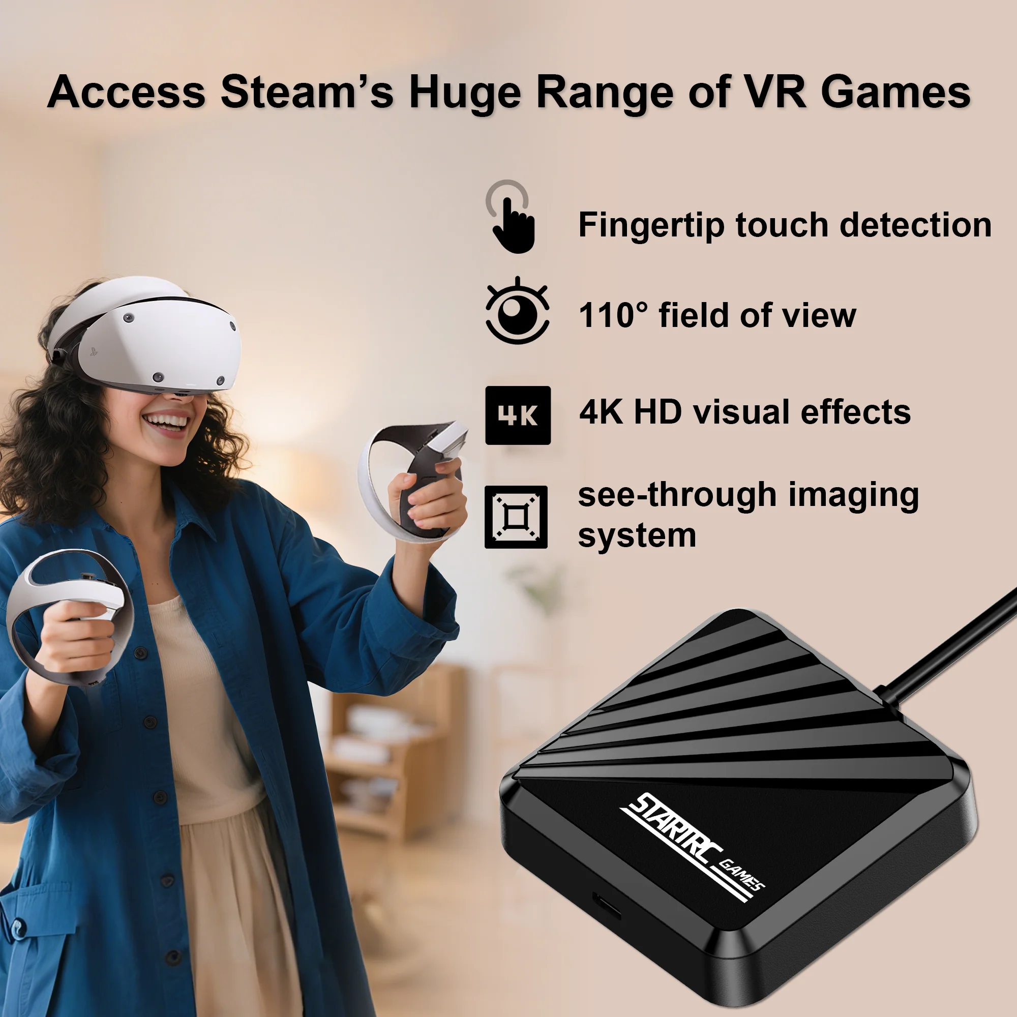 

Адаптер PSVR 2 для ПК с Bluetooth и комплектом аксессуаров. В комплекте расширяемый адаптер питания и специальный Bluetooth-приемник DP 1.4 Cab