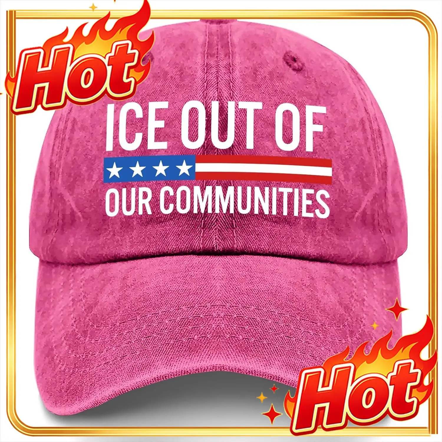 ICES Outs Of Our Communities Hat For Women Cool Washed Distressed Baseball Caps