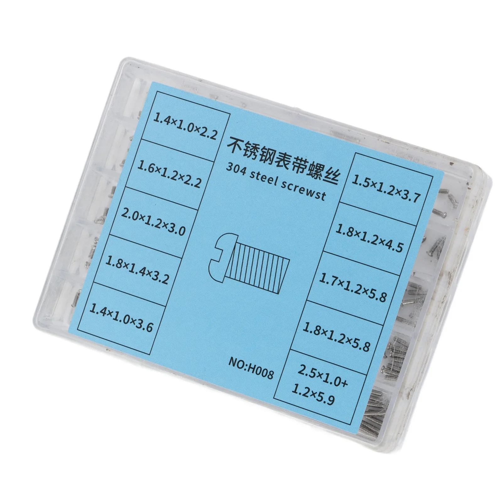 304 Stainless Steel Slot Screws Watch Back Cover Assorted Screws Watch Repair Tools Watch Screw 304 Stainless Steel Watch Screw