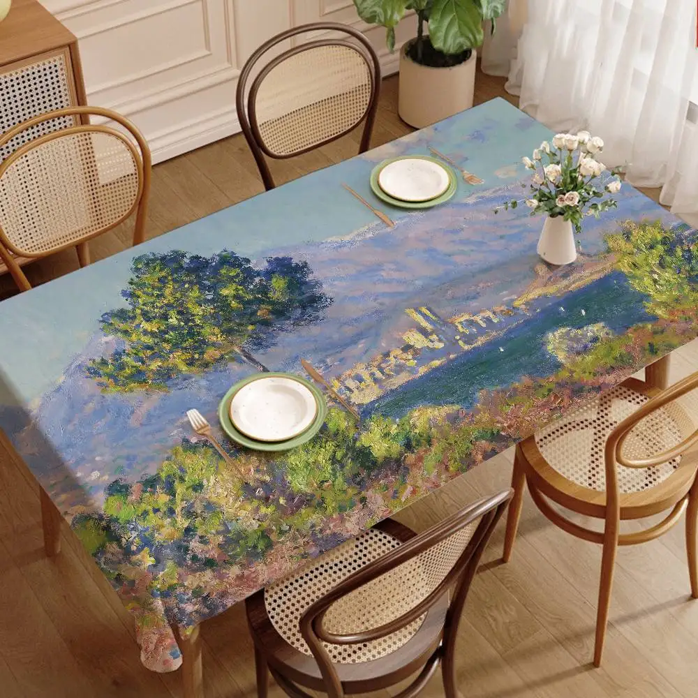 Art C-Claude M-Monet Tablecloth Home Dinner Party Table Cover Wedding Banquet Outdoor Party Cover Hotel Decoration Tablecloths