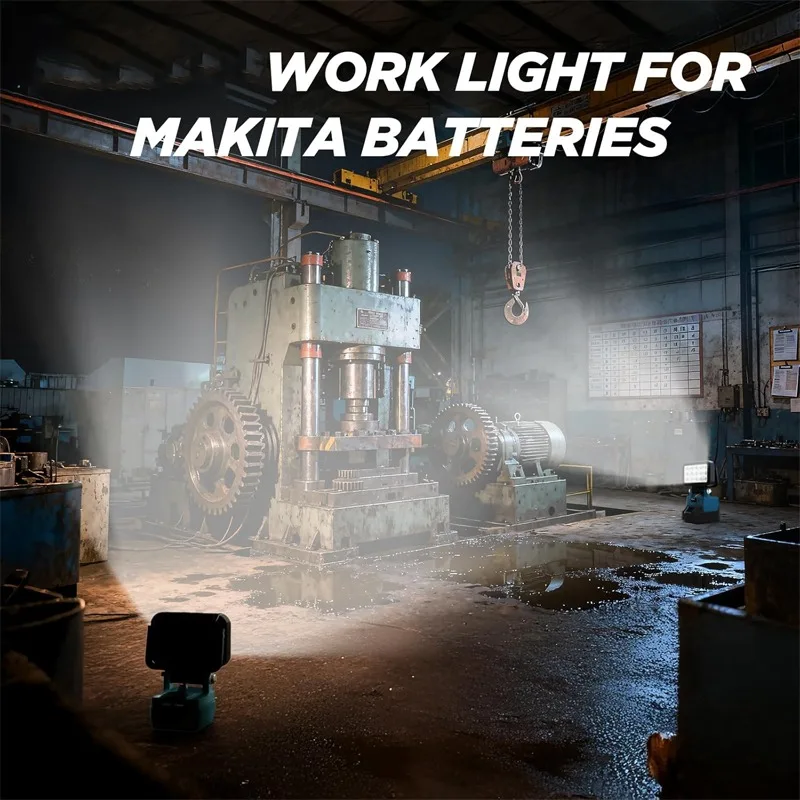 Power Tool Accessories For Makita 18V Battery LED Working Light Emergency Lamp Flashlight Torch Spotlight with Dual USB BL1830