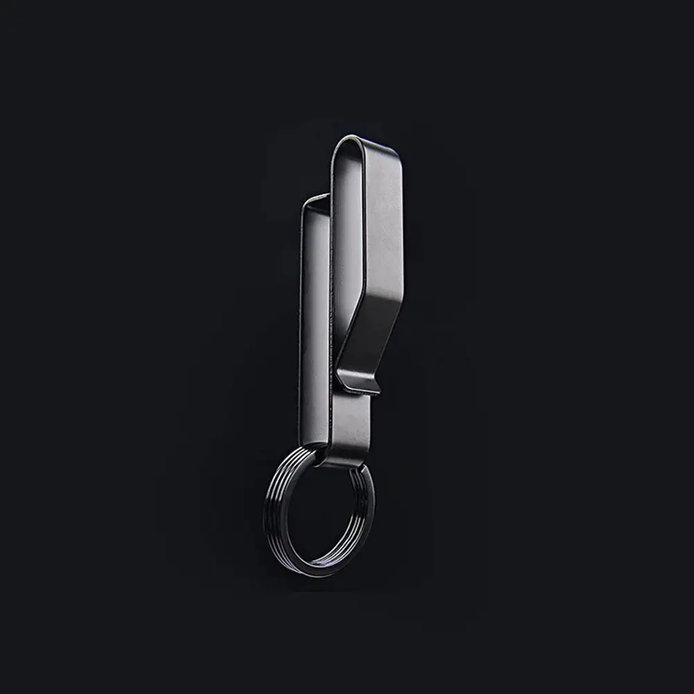 Edelstahl Gürtel Haken Karabiner Auto Schlüssel bund Gürtel Kleiderbügel Flaschen haken Camp Wasser halter taktische Outdoor EDC Schnalle Werkzeug – Detail 4