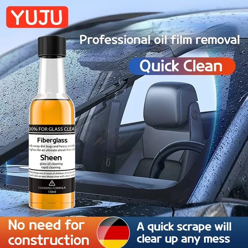 Car Glass Oil Film Remover Automotive Windshield Concentrated Cleaner Front Windscreen Glass Oil Film Cleaner for Car Cleaning