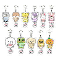 Cartoon Boys Idol Group Acrylic Keyring Album Miniteen Cute Cartoon Acrylic Animal WenJunhui Keychains Wholesale
