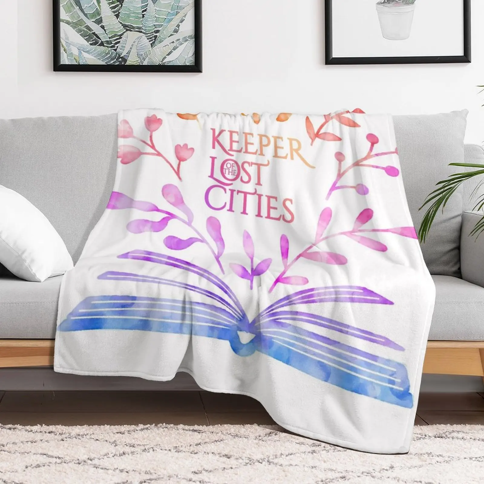 New Keeper of the Lost Cities Watercolor Bookish Design Throw Blanket Soft Beds blankets ands Sofa Quilt Blankets