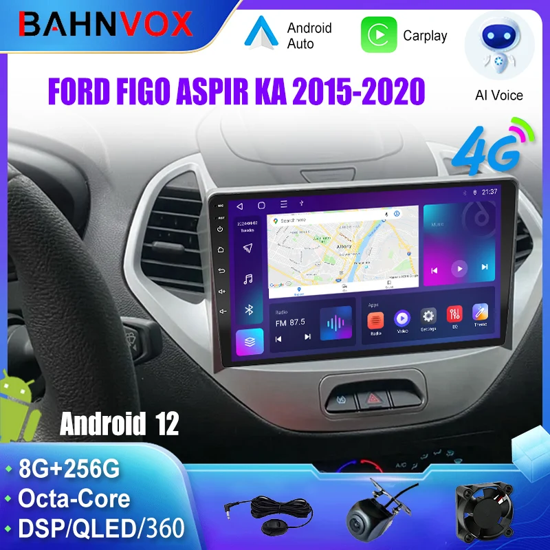 Android Car Radio GPS Navigation Multimedia Video Player for FORD FIGO ASPIR KA 2015 Stereo Tape Recorder Screen Carplay