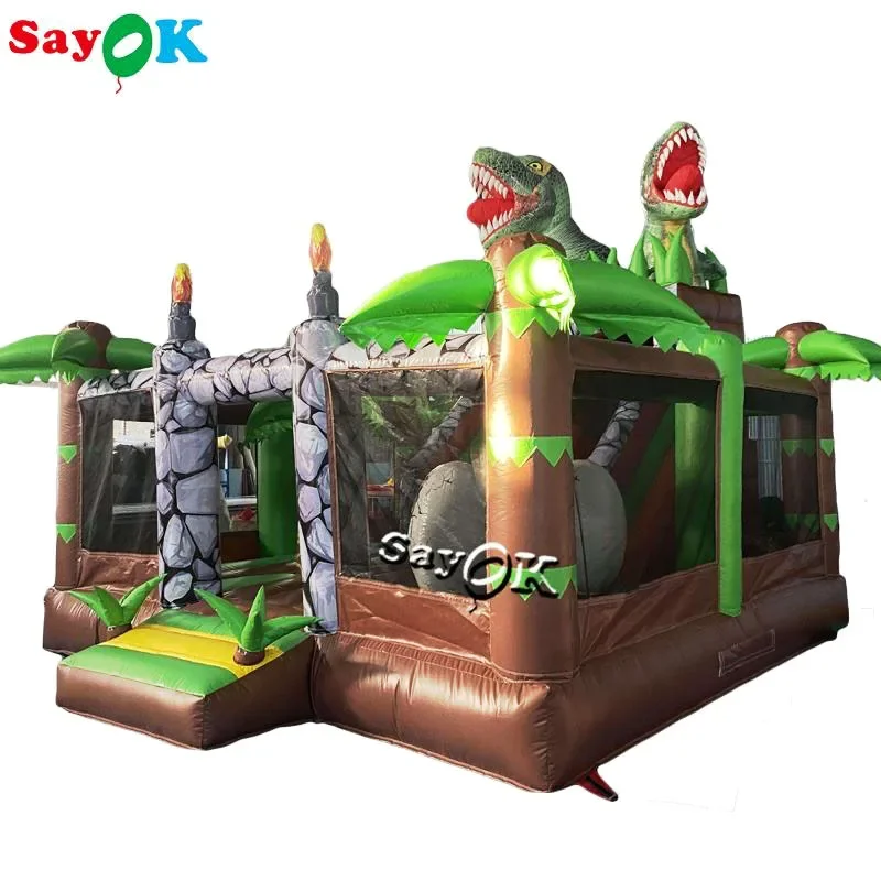 dragon bounce house inflatable castle dinosaur large slide inflatable dino jump castle big sizes