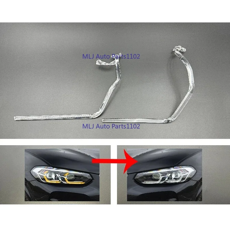 

Car DRL Headlight Light For BMW X3 X4 G01 G08 2021 2022 2023 Guide Plate Daytime Running Lamp Tube Bar