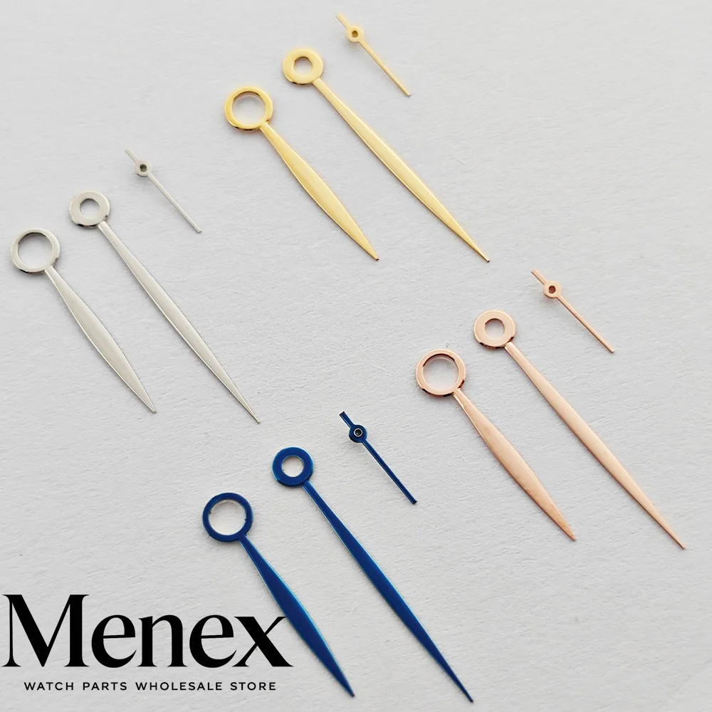 Menex Non-Luminous Watch Hands Silver/Rose Gold for ETA6497 6498 ST3600 3620 Movement Compatible Watch Parts