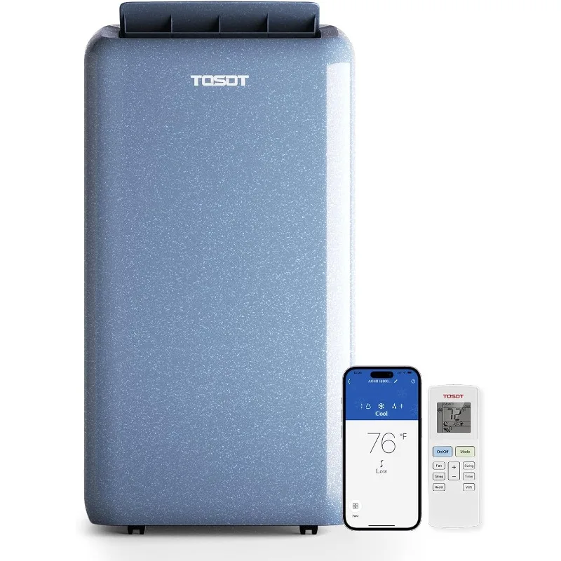 TOSOT Wi-Fi 휴대용 에어컨, 난방 모드, 냉각, 제습기, 선풍기, 자동 스윙, 14,000BTU (10,000 BTU SACC)